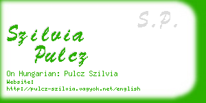 szilvia pulcz business card